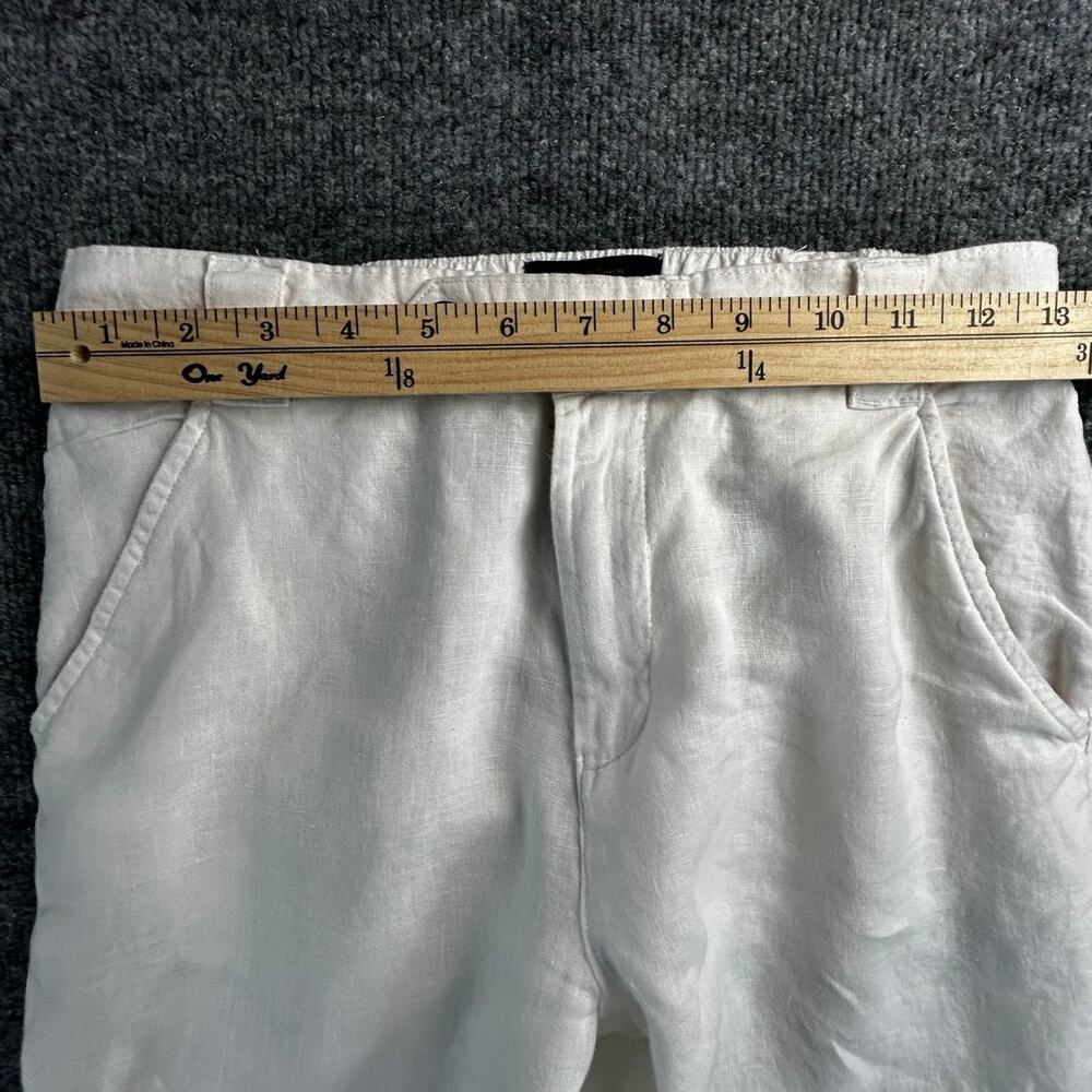 Rachel Roy Women's Linen Cargo Pants White Size 2 Cropped Utility - Picture 8 of 9
